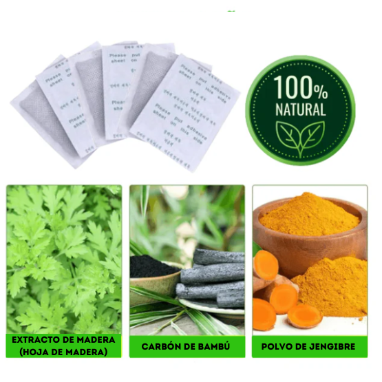 Kit Adesivo Detox - Elimina Dolores, Hinchazones y Desintoxica - 100% Natural